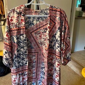 Multiple colored women’s kimono style top